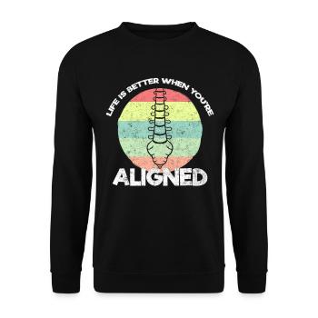 Chiropraticien Physiothérapeute Gerenkt I Cadeau - Sweat-shirt Unisexe - noir - Devant - Alina (178cm) & Michal (187cm)