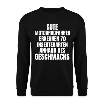 Motorrad Motorräder Motorradfahrer Biker Lifestyle - Unisex Pullover - Schwarz - Vorne - Alina (178cm) & Michal (187cm)