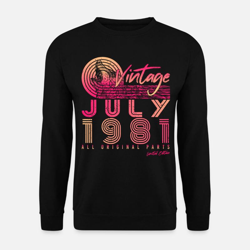 Retro 1981 July - Unisex Sweatshirt - black