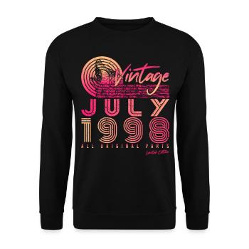 Mois de naissance Juillet 1998 - Sweat-shirt Unisexe - noir - Devant - Alina (178cm) & Michal (187cm)
