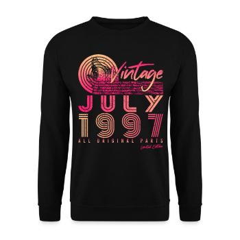 Mois de naissance Juillet 1997 - Sweat-shirt Unisexe - noir - Devant - Alina (178cm) & Michal (187cm)
