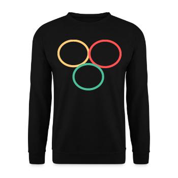 Three Circles Simple Design - Unisex Sweatshirt - black - Front - Alina (178cm) & Michal (187cm)