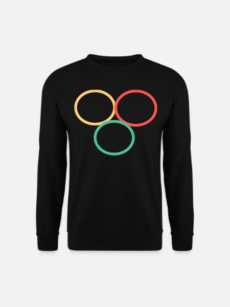 Three Circles Simple Design - Unisex Sweatshirt - black