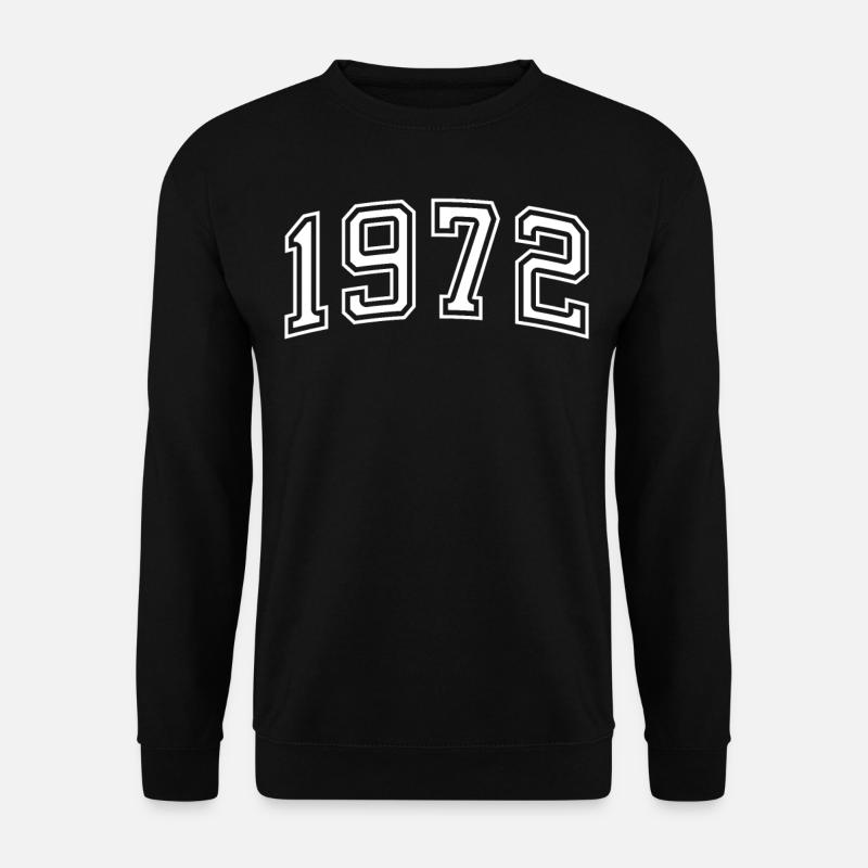Year 1972 in white - Unisex Sweatshirt - black