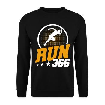 Motivation Streak Running Runner Marathon - Unisex Sweatshirt - black - Front - Alina (178cm) & Michal (187cm)