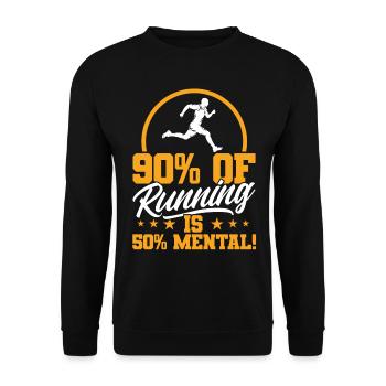 Motivation Streak Running Runner Marathon - Unisex Sweatshirt - black - Front - Alina (178cm) & Michal (187cm)