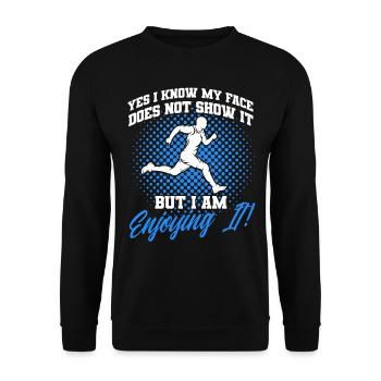 Motivation Streak Running Runner Marathon - Unisex Sweatshirt - black - Front - Alina (178cm) & Michal (187cm)