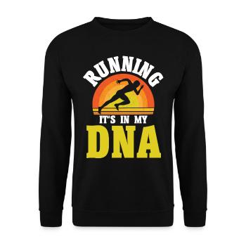 Motivation Streak Running Runner Marathon - Unisex Sweatshirt - black - Front - Alina (178cm) & Michal (187cm)