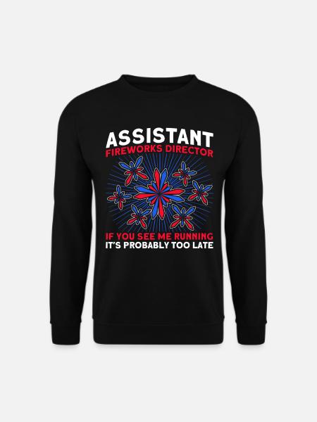 Drôle de feu d’artifice pyrotechnicien disant - Sweat-shirt Unisexe - noir