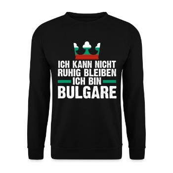 Balkan Bulgarien Bulgare Bulgarisches - Unisex Pullover - Schwarz - Vorne - Alina (178cm) & Michal (187cm)