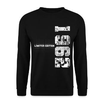 Édition limitée 1962 Année de naissance 1962 Cadeau - Sweat-shirt Unisexe - noir - Devant - Alina (178cm) & Michal (187cm)
