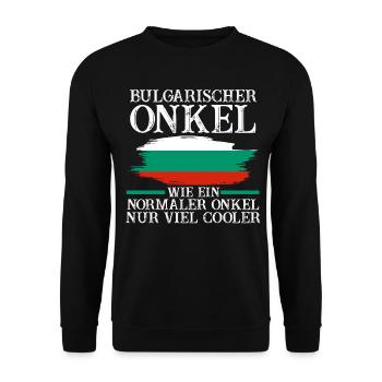 Balkan Bulgare Onkel Bulgarien - Unisex Pullover - Schwarz - Vorne - Alina (178cm) & Michal (187cm)