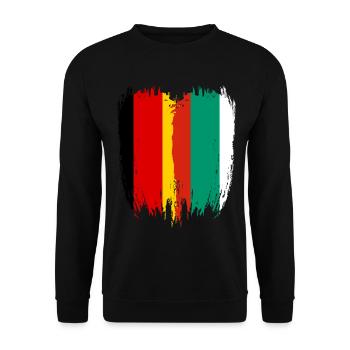 Germany Flag Bulgaria - Unisex Sweatshirt - black - Front - Alina (178cm) & Michal (187cm)