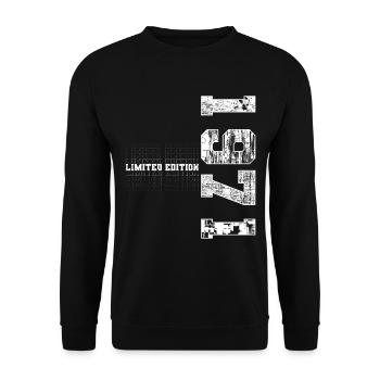 Limited Edition 1971 Year of Birth 1971 Gift - Unisex Sweatshirt - black - Front - Alina (178cm) & Michal (187cm)