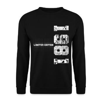 Édition limitée 1981 Année de naissance 1981 Cadeau - Sweat-shirt Unisexe - noir - Devant - Alina (178cm) & Michal (187cm)