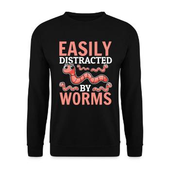 Compost Worm Farmer Worm Lover - Light of - Unisex Sweatshirt - black - Front - Alina (178cm) & Michal (187cm)