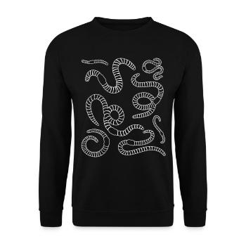 Worm Compost Worm Farm Worm Farming Compost Worms - Unisex Sweatshirt - black - Front - Alina (178cm) & Michal (187cm)