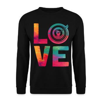Archery Bow Archer Girl Water - Unisex Sweatshirt - black - Front - Alina (178cm) & Michal (187cm)