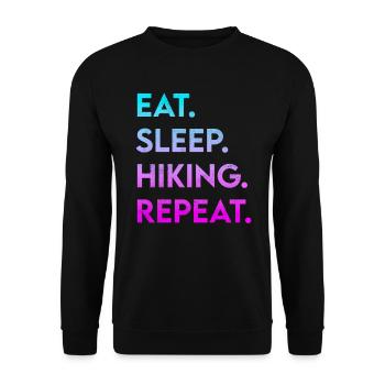 Manger Sleep Randonnée - Sweat-shirt Unisexe - noir - Devant - Alina (178cm) & Michal (187cm)