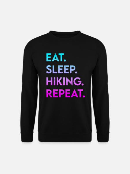 Eating Sleep Hiking - Unisex Sweatshirt - black