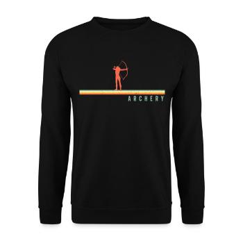 Archery Bow Archer Girl Retro - Unisex Sweatshirt - black - Front - Alina (178cm) & Michal (187cm)