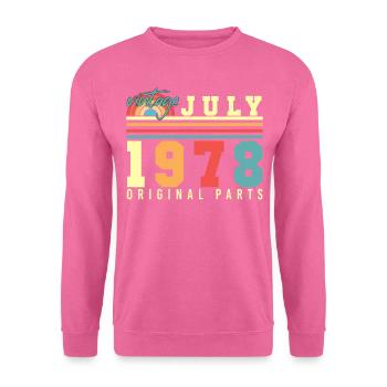 Geboren Im Juli 1978 - Unisex Pullover - Pink - Vorne