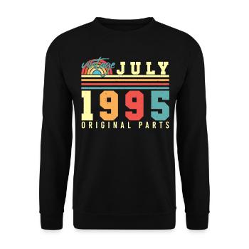 Baujahr 1995 Im Juli - Unisex Pullover - Schwarz - Vorne - Alina (178cm) & Michal (187cm)