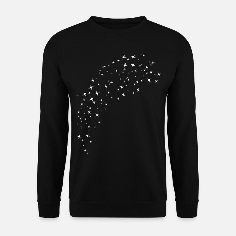 White starry sky - Unisex Sweatshirt - black