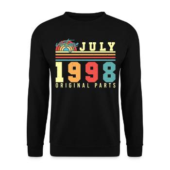 Année de construction 1998 en juillet - Sweat-shirt Unisexe - noir - Devant - Alina (178cm) & Michal (187cm)