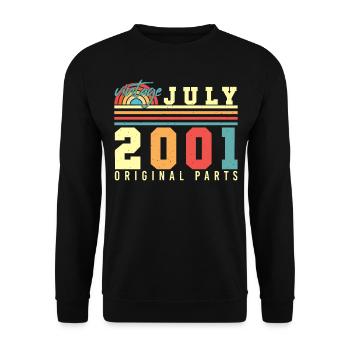 Mois de naissance Juillet 2001 - Sweat-shirt Unisexe - noir - Devant - Alina (178cm) & Michal (187cm)