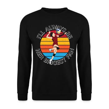 Volleyball Player Team Retro - Unisex Pullover - Schwarz - Vorne - Alina (178cm) & Michal (187cm)