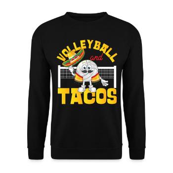 Volleyball Player Team Taco - Unisex Pullover - Schwarz - Vorne - Alina (178cm) & Michal (187cm)