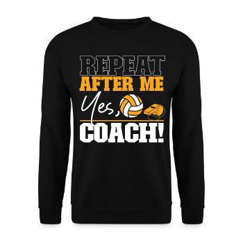 Volleyball Player Team Coach - Unisex Sweatshirt - black - Front - Alina (178cm) & Michal (187cm)