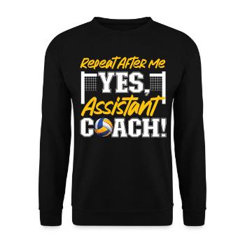 Volleyball Player Team Assistant - Unisex Sweatshirt - black - Front - Alina (178cm) & Michal (187cm)