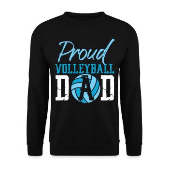 Volleyball Player Team Dad Father - Unisex Sweatshirt - black - Front - Alina (178cm) & Michal (187cm)