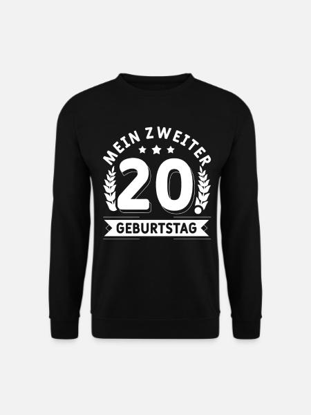 40 Mann Mein Zweiter 20. Geburtstag 40. Geburtstag - Unisex Pullover - Schwarz