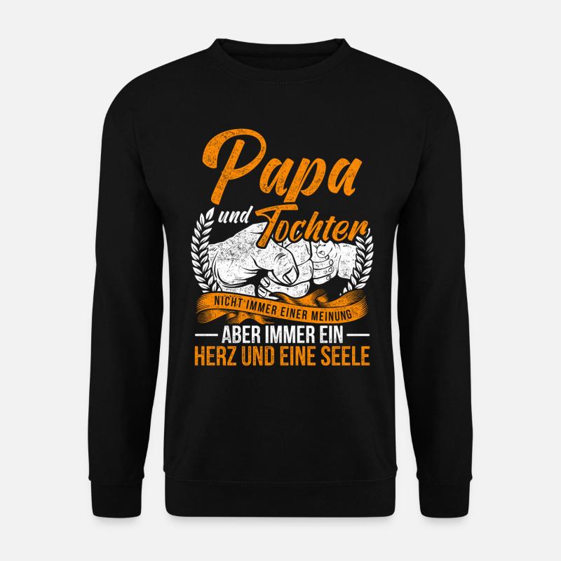Vintage Papa Spruch Vater Tochter Partnerlook - Unisex Pullover - Schwarz