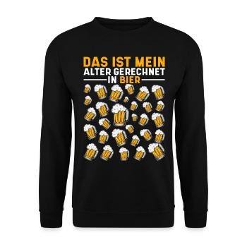 Das Ist Mein Alter In Bier 30ter 30. Geburtstag - Unisex Pullover - Schwarz - Vorne - Alina (178cm) & Michal (187cm)