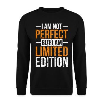 Vintage I Am Not Perfect But I Am Limited Edition - Unisex Sweatshirt - black - Front - Alina (178cm) & Michal (187cm)