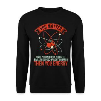 Vintage You Matter Until You Multiply - Unisex Sweatshirt - black - Front - Alina (178cm) & Michal (187cm)