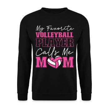 Volleyball Player Team Mom Mother - Unisex Sweatshirt - black - Front - Alina (178cm) & Michal (187cm)