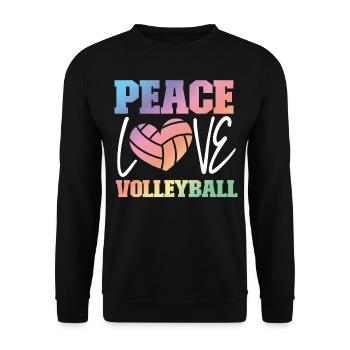 Joueur de volleyball Équipe Peace Love - Sweat-shirt Unisexe - noir - Devant - Alina (178cm) & Michal (187cm)