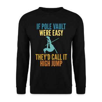 Perchiste pour le saut à la perche - Sweat-shirt Unisexe - noir - Devant - Alina (178cm) & Michal (187cm)