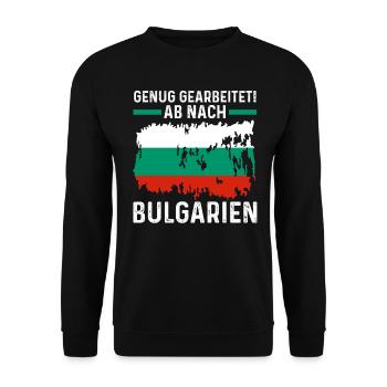 Balkan Urlaub Bulgare Bulgarien - Unisex Pullover - Schwarz - Vorne - Alina (178cm) & Michal (187cm)
