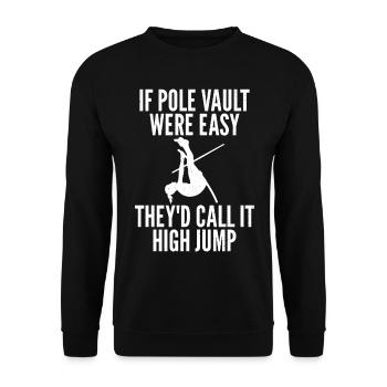 Perchiste pour le saut à la perche - Sweat-shirt Unisexe - noir - Devant - Alina (178cm) & Michal (187cm)