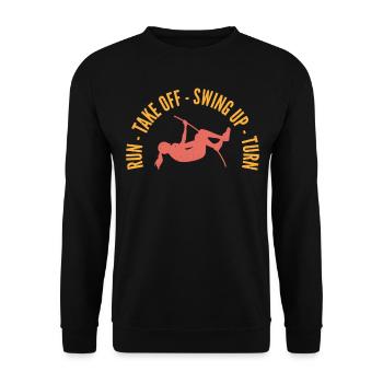 Perchiste pour le saut à la perche - Sweat-shirt Unisexe - noir - Devant - Alina (178cm) & Michal (187cm)