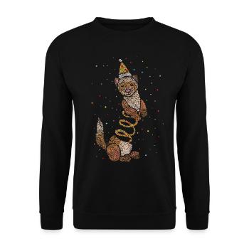 Frettchen Geburtstag Geburtstagsparty - Unisex Pullover - Schwarz - Vorne - Alina (178cm) & Michal (187cm)