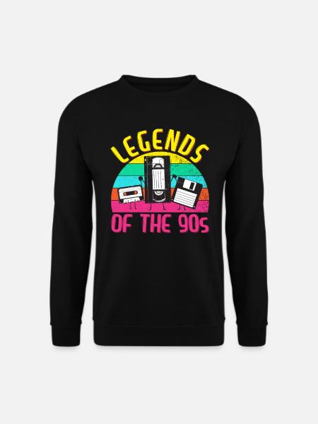 90er Jahre Outfit Party 90s Mottoparty Kassette - Unisex Pullover - Schwarz