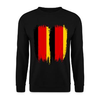 Germany Flag Germany - Unisex Sweatshirt - black - Front - Alina (178cm) & Michal (187cm)