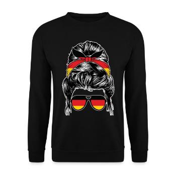 German German Germany - Unisex Sweatshirt - black - Front - Alina (178cm) & Michal (187cm)